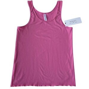 Vogo Body Action Design Pink Ribbed Racerback Tank Top Soft Ladies XL NWT